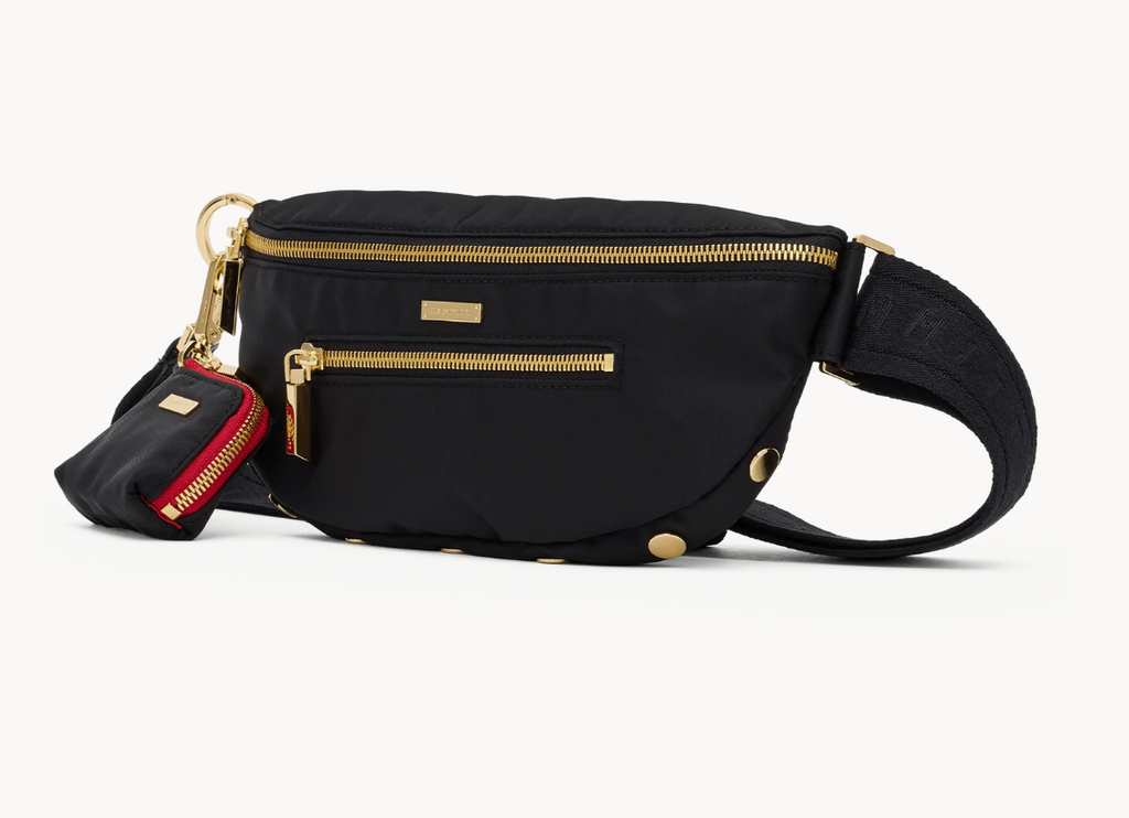 Charles Crossbody Med-Black Nylon Cargo