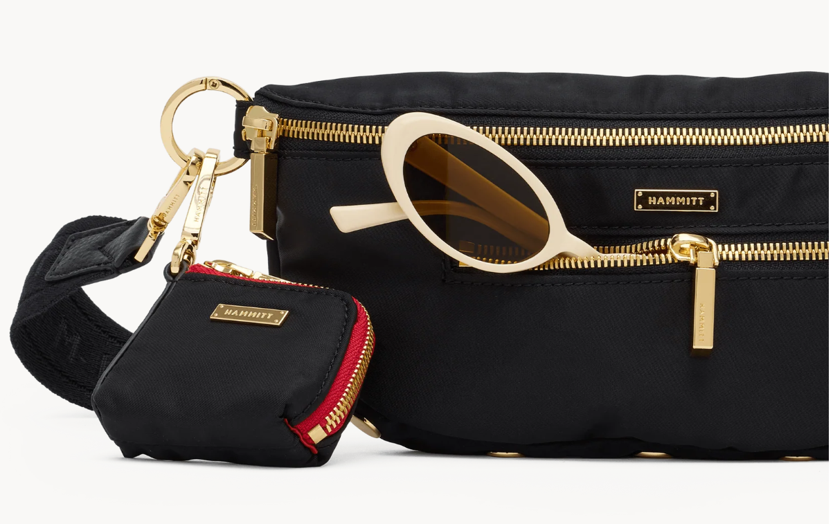 Charles Crossbody Med-Black Nylon Cargo
