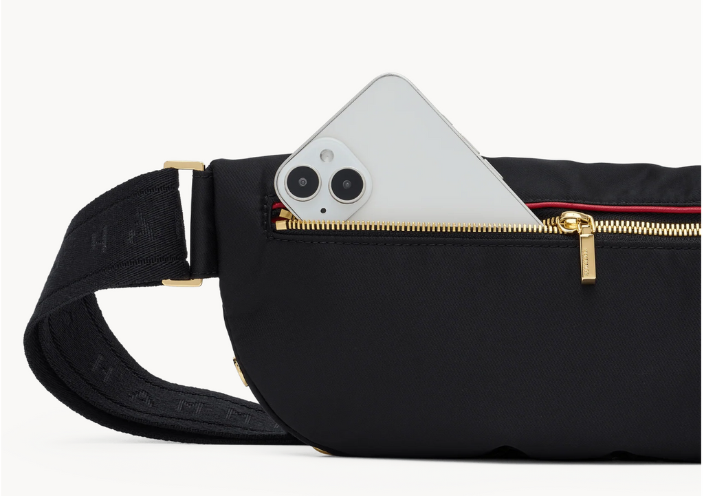 Charles Crossbody Med-Black Nylon Cargo
