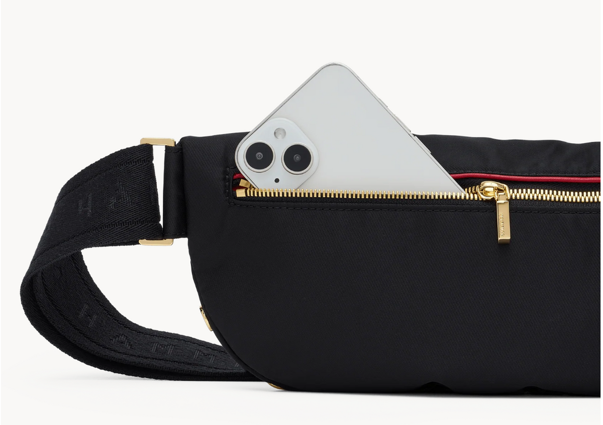 Charles Crossbody Med-Black Nylon Cargo