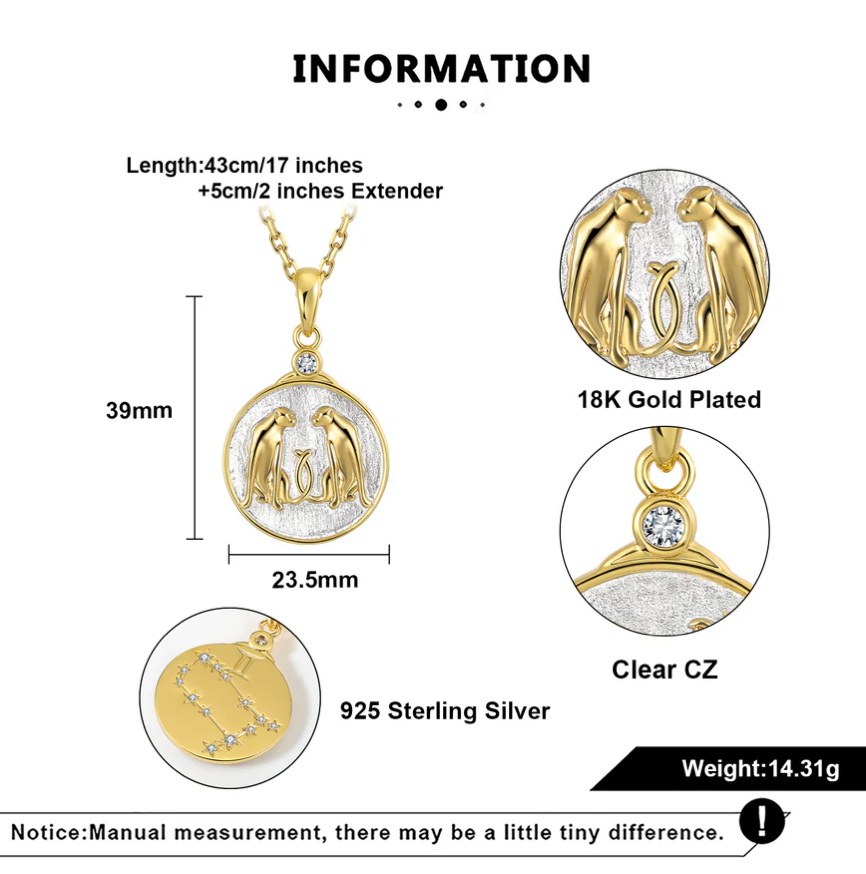 Wild Zodiac Gemini Necklace