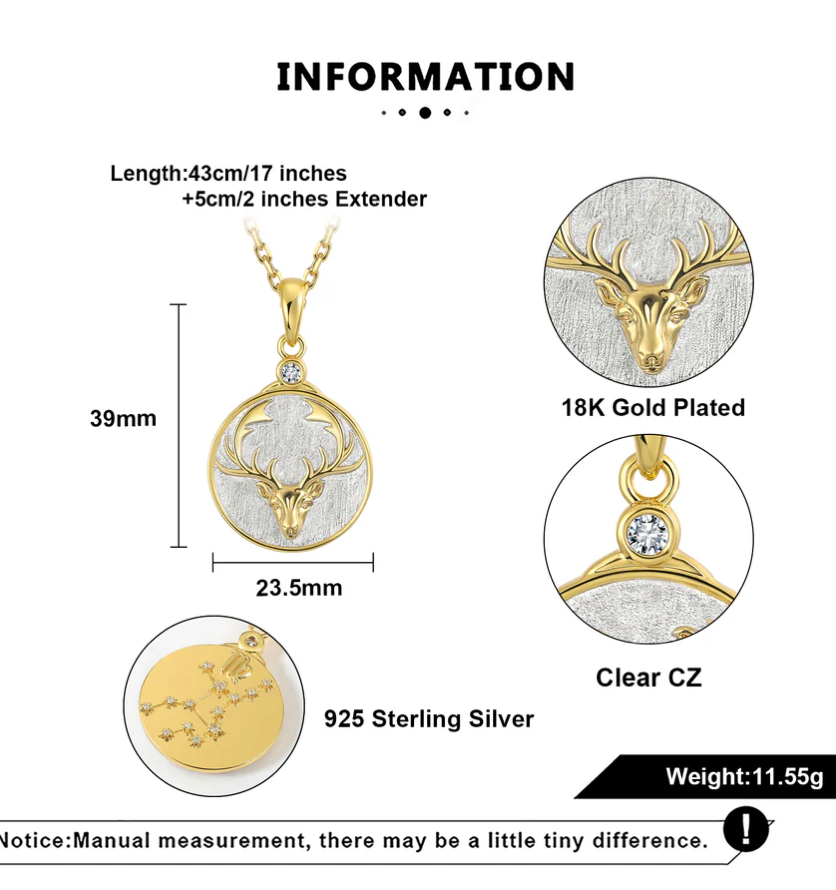 Wild Zodiac Virgo Necklace