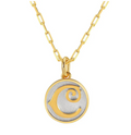 Dainty Fancy Initial Pendant Necklace C