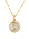 Dainty Fancy Initial Pendant Necklace D