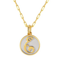 Dainty Fancy Initial Pendant Necklace E