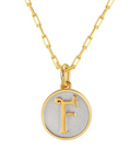 Dainty Fancy Initial Pendant Necklace F