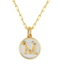 Dainty Fancy Initial Pendant Necklace M