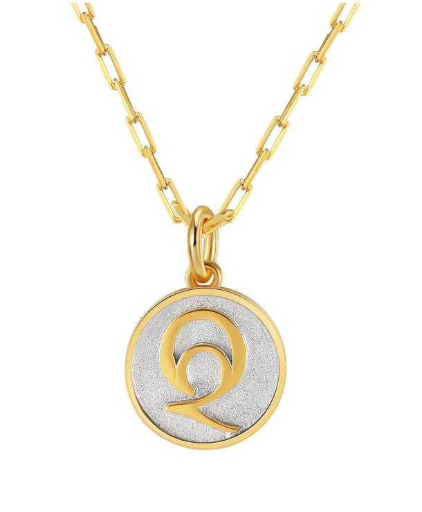 Dainty Fancy Initial Pendant Necklace Q
