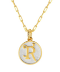 Dainty Fancy Initial Pendant Necklace R