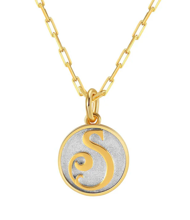 Dainty Fancy Initial Pendant Necklace S