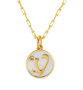Dainty Fancy Initial Pendant Necklace V