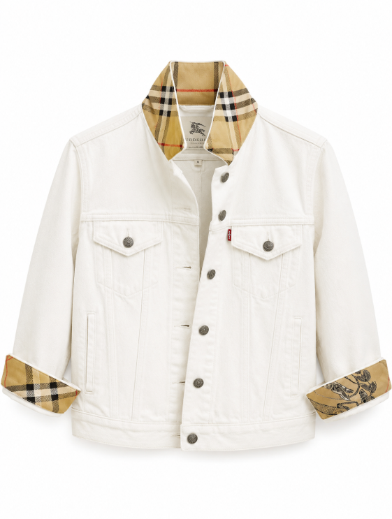 vINTAGE WHITE DENIM-BURBERRY