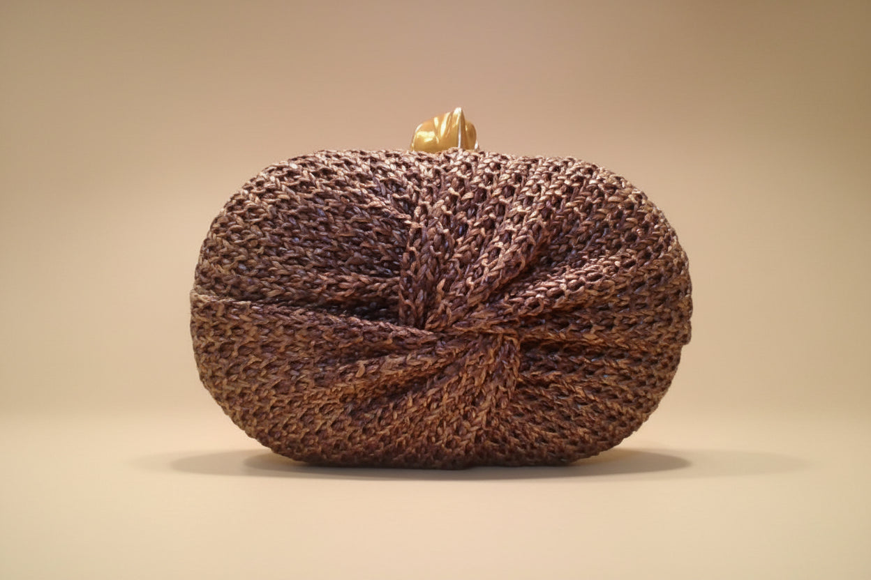 Mini raffia knot detail clutch